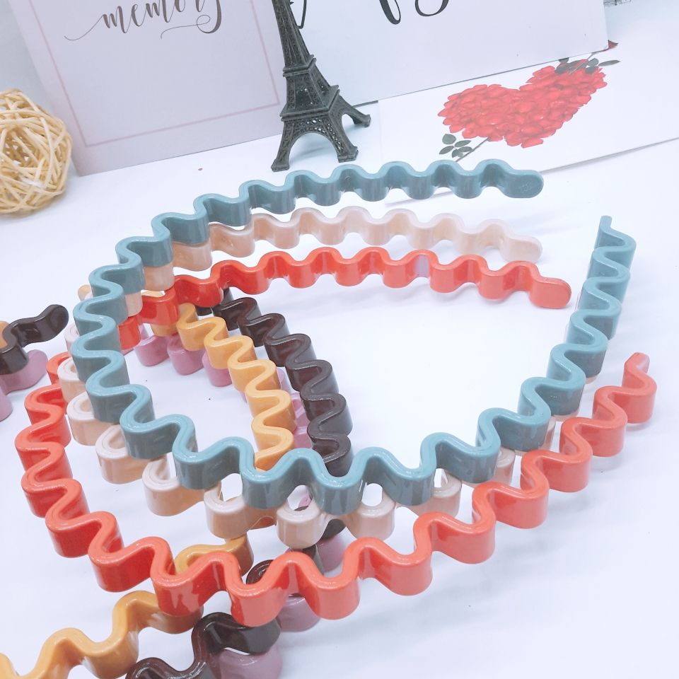 Summer new net red female little fresh Morandi square flat headband sweet handmade headband hair accessories Specification drawing