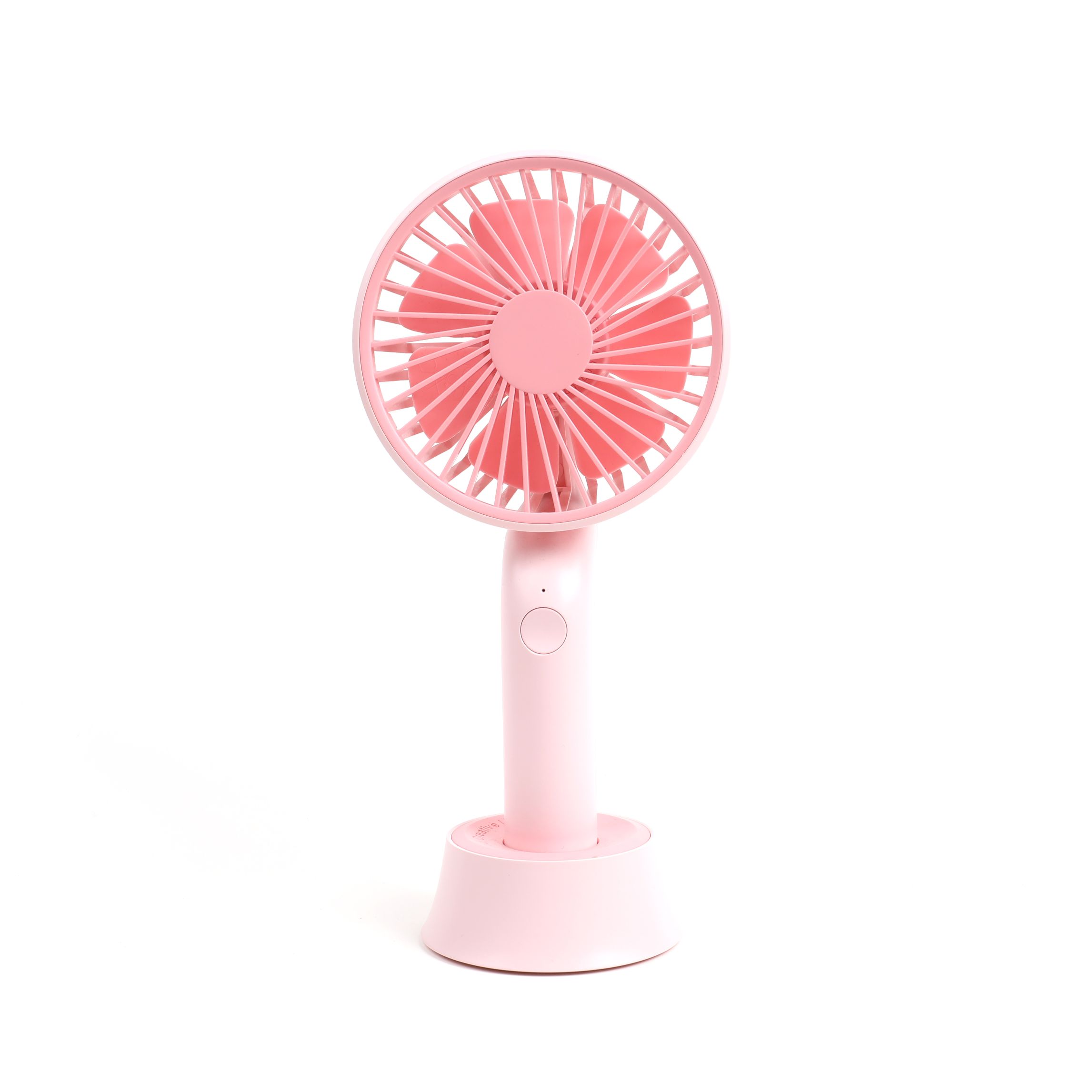 Hongjian Factory direct sales new handheld USB mini fan with base charging, brushless motor advertising fan detail image 2