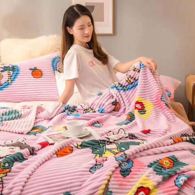 单层毛毯被子魔法绒毯子绒床单人宿舍盖毯夏季珊瑚绒空调午睡毯产品图