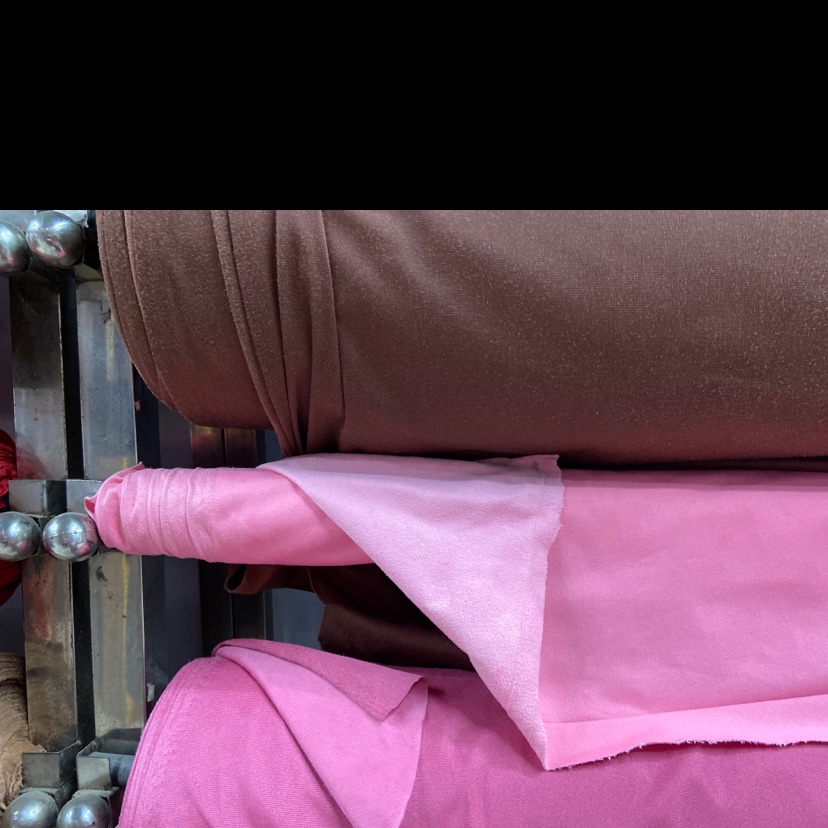 Pink suede velvet fabric clothing, handicrafts, decorations, shoes and hats are available in a variety of colors details Picture