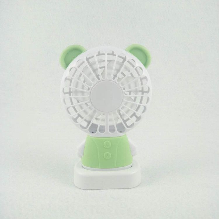 Factory direct sales cartoon rabbit USB charging mini fan with light for students detail image 3