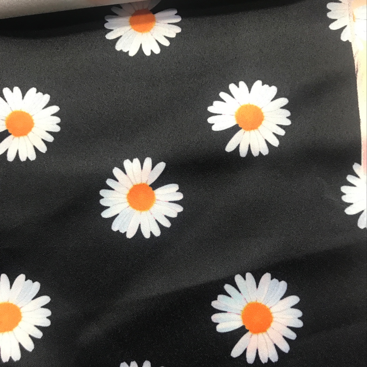 Mainstream Cloth Printing Material Black Sun Printed Cloth