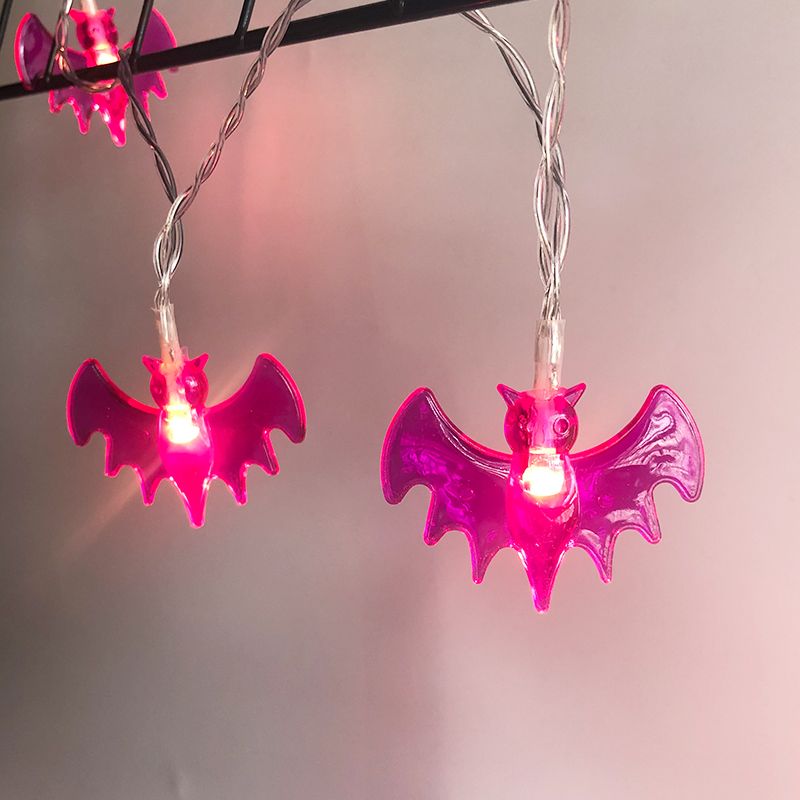 2020新款万圣节紫色蝙蝠led串灯鬼屋酒吧场景布置灯串装饰道具
