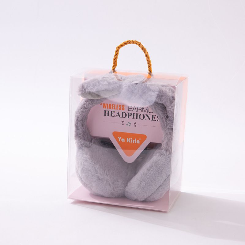 Yakrin Winter plush warm headset Bluetooth Headset Cute Cartoon Rabbit headphones