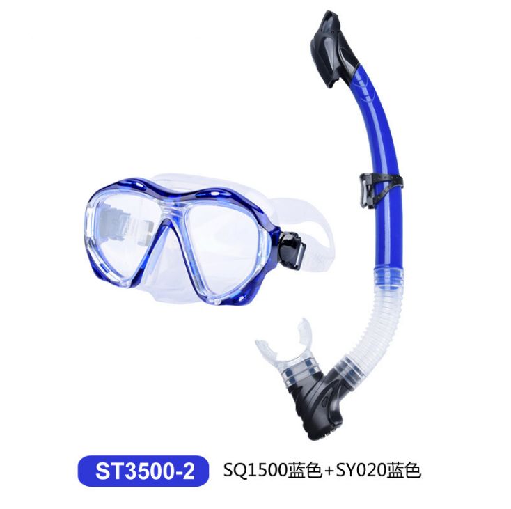 新款潜水面罩面具全干式呼吸管 潜水套装游泳眼镜
