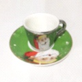 The reflection of the teacup shines brightly undefined