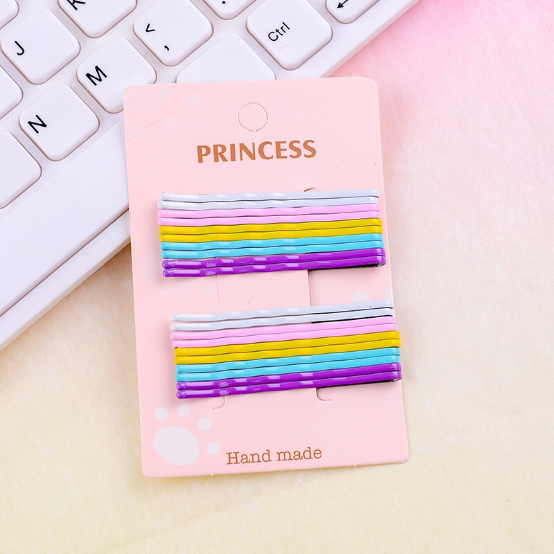 一字夹彩色女儿童小卡子头饰ins发卡马卡龙夹子可爱