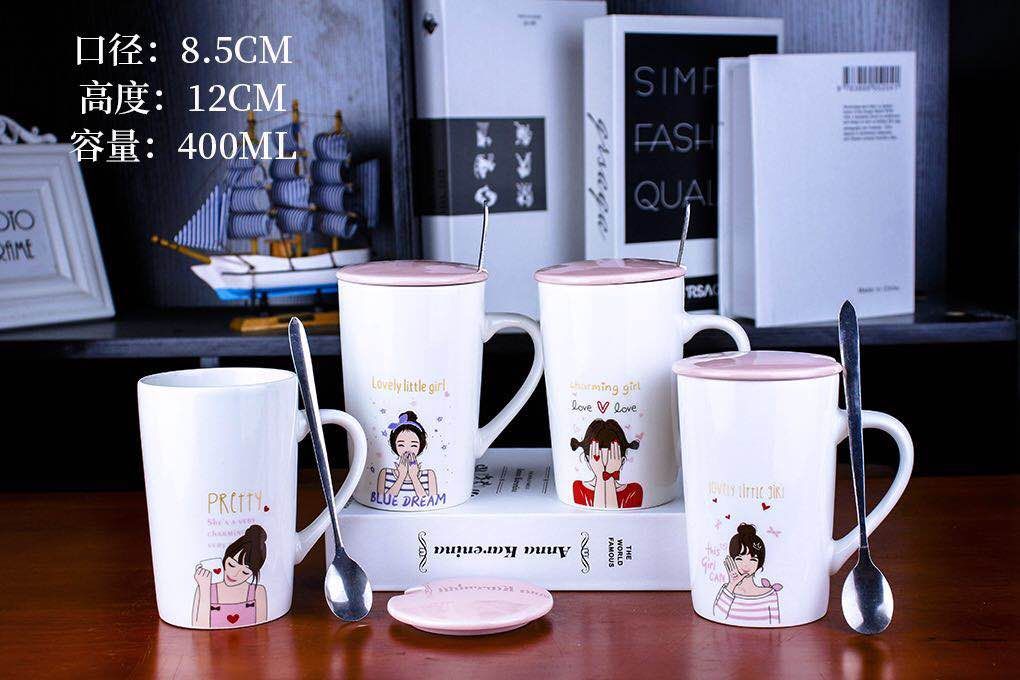 创意美女卡通杯