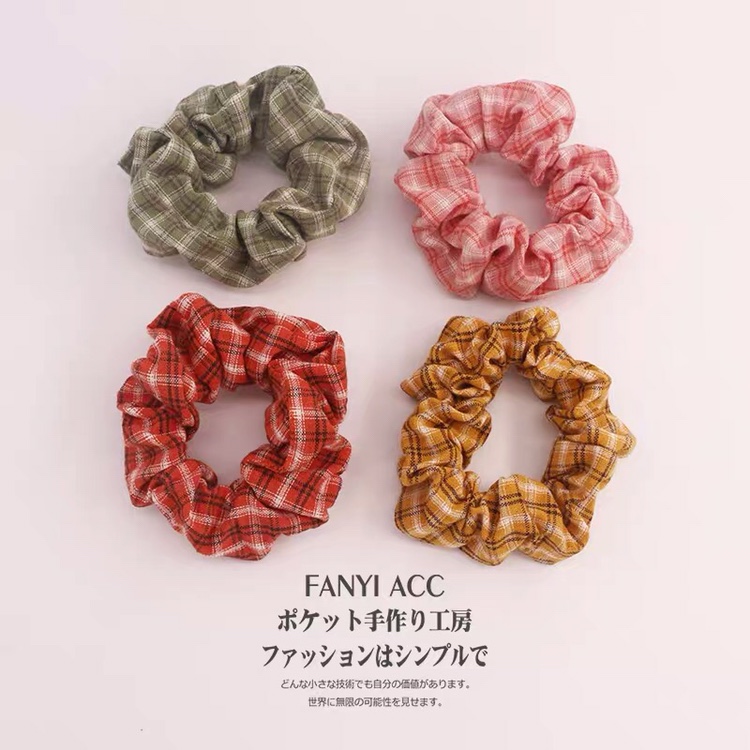 Web celebrity large intestine girl-cloth ring rubber band hair rope cloth art hair accessories