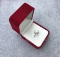 Flocked box, velvet box, ring, stud earrings, pendant, bracelet, chain, necklace, jewelry box, gift box, packaging box, accessory box. Specification image