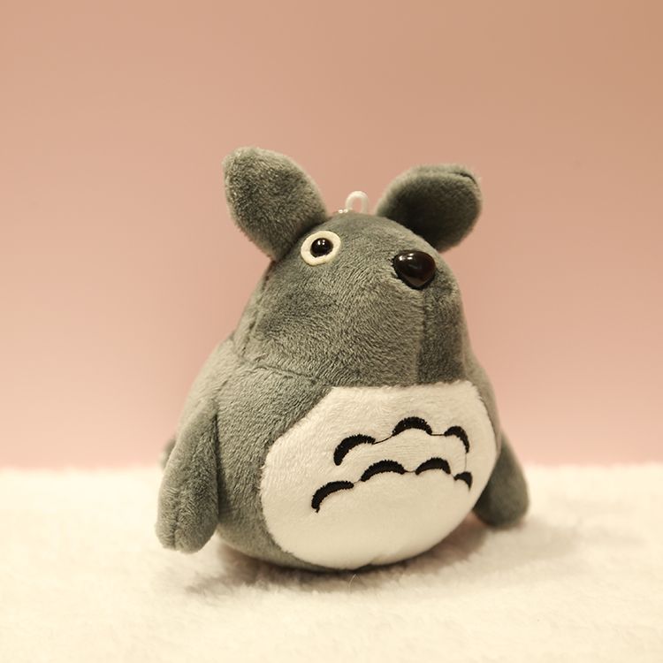 毛绒公仔挂件龙猫钥匙扣灰色经典龙猫挂饰玩具礼品