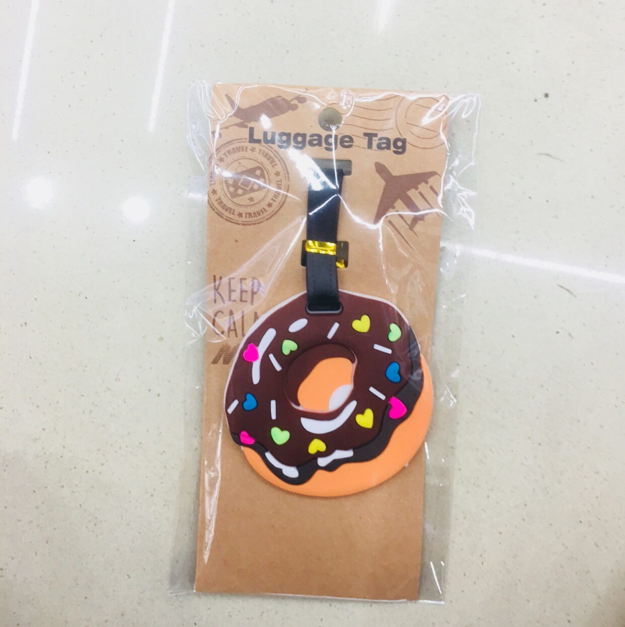 PVC行李牌定制 创意卡通卡套定做 硅胶软胶行李牌定制 LOGO二维码甜甜圈