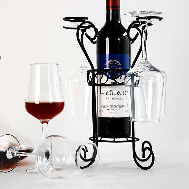 创意红酒架红酒杯架欧式葡萄酒架子时尚酒瓶架海盗船高脚杯架摆件详情图1