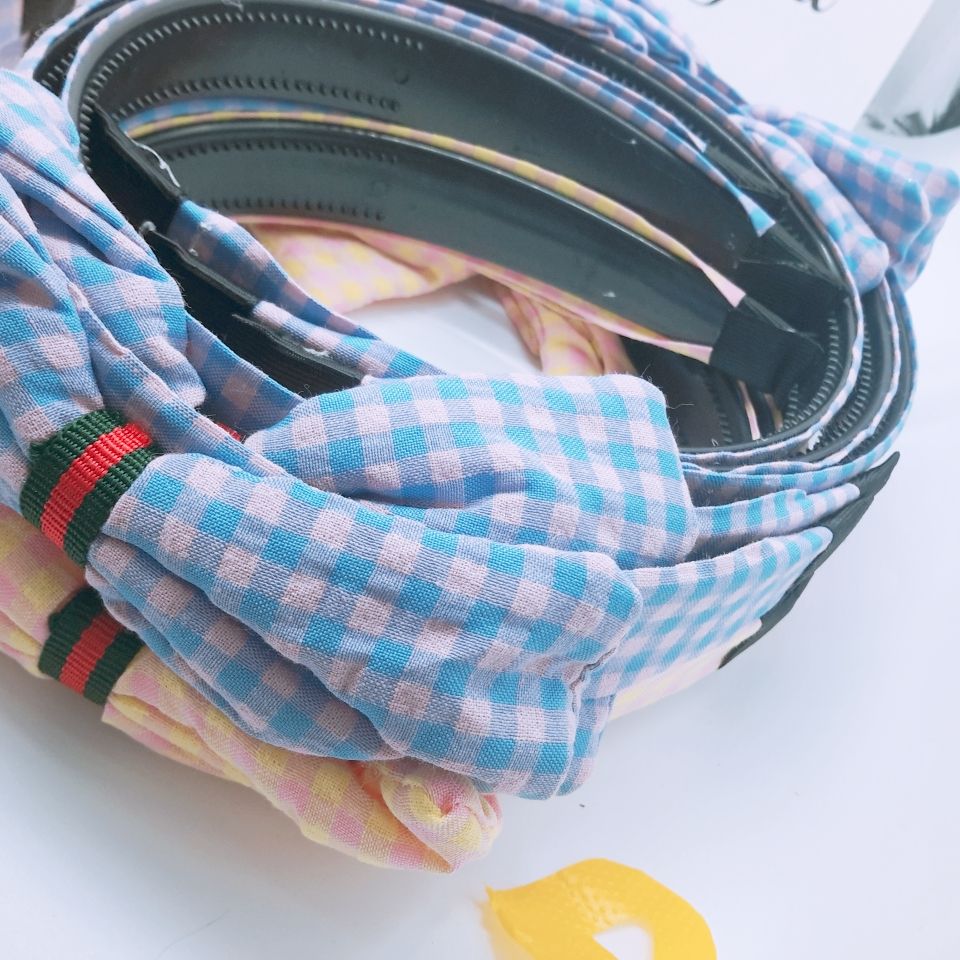 Summer new net red female small fresh cotton big knot hair band sweet handmade headband hair accessories Specification drawing