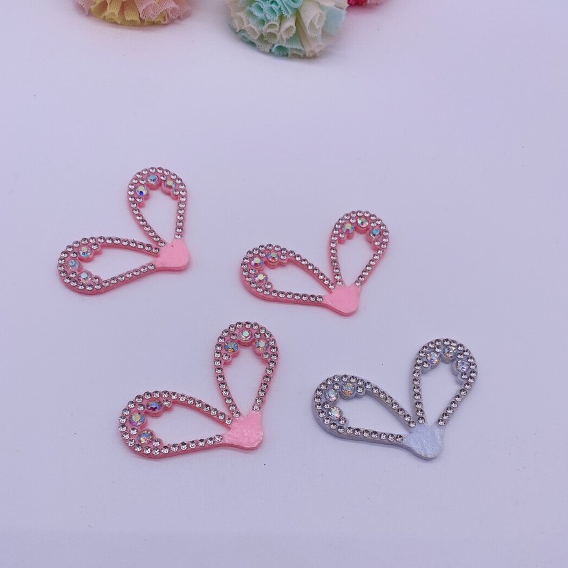 diy hair accessory semi-finished products with large rabbit ears ultrasonic embossed patches. diy hair accessory semi-finished products with large rabbit ears ultrasonic embossed patches