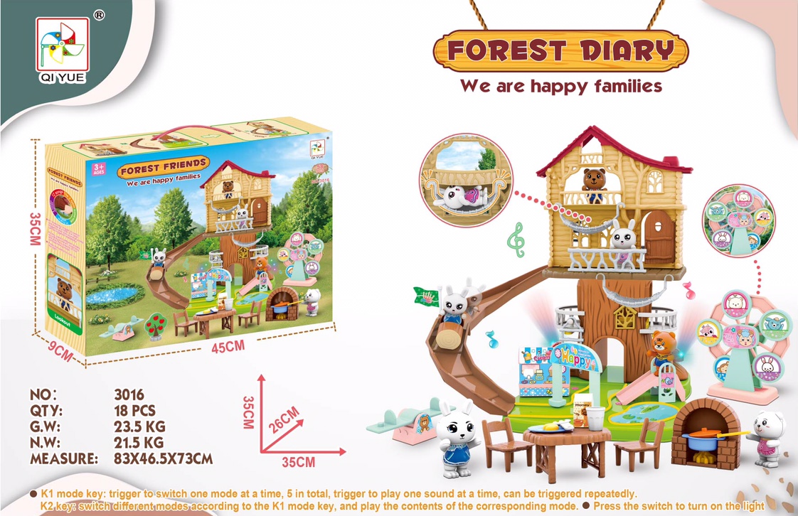 Electric Track Forest House Playground 3016
