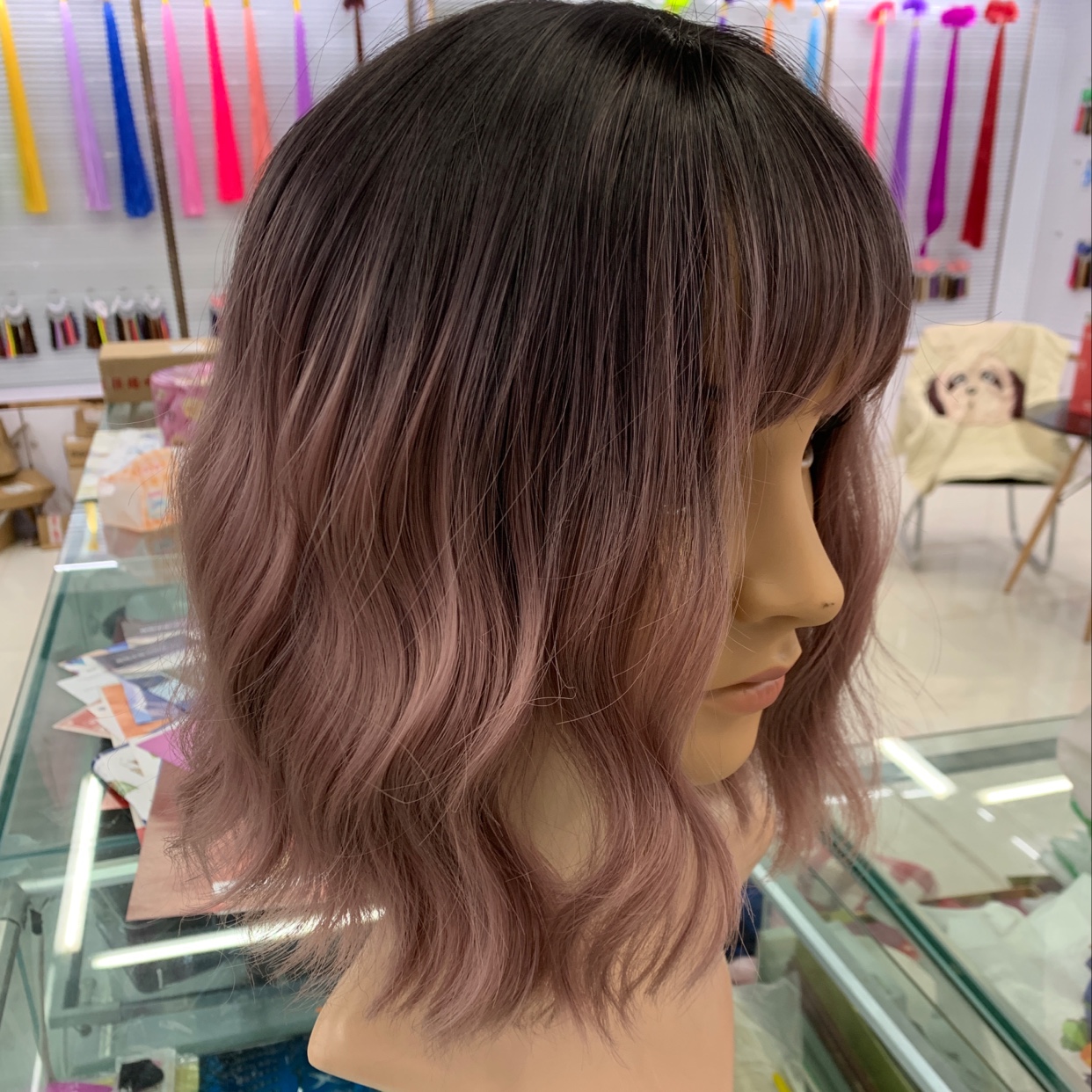 Matte high-temperature silk women's wig adhesive paper mesh simulation scalp wig head cover custom-made wholesale, blackening the top of the head Specification image