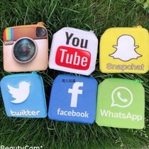 Soft toy bag zero Wallet social software wallet Facebook Wallet hot transfer zero wallet square wallet coin bag
