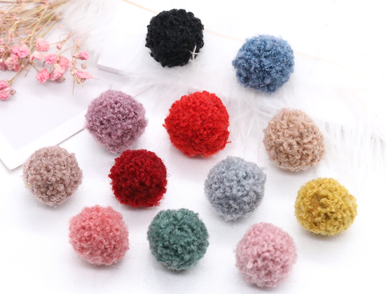 卷毛球 装饰手工 DIY 美术毛球 混色 清装100个