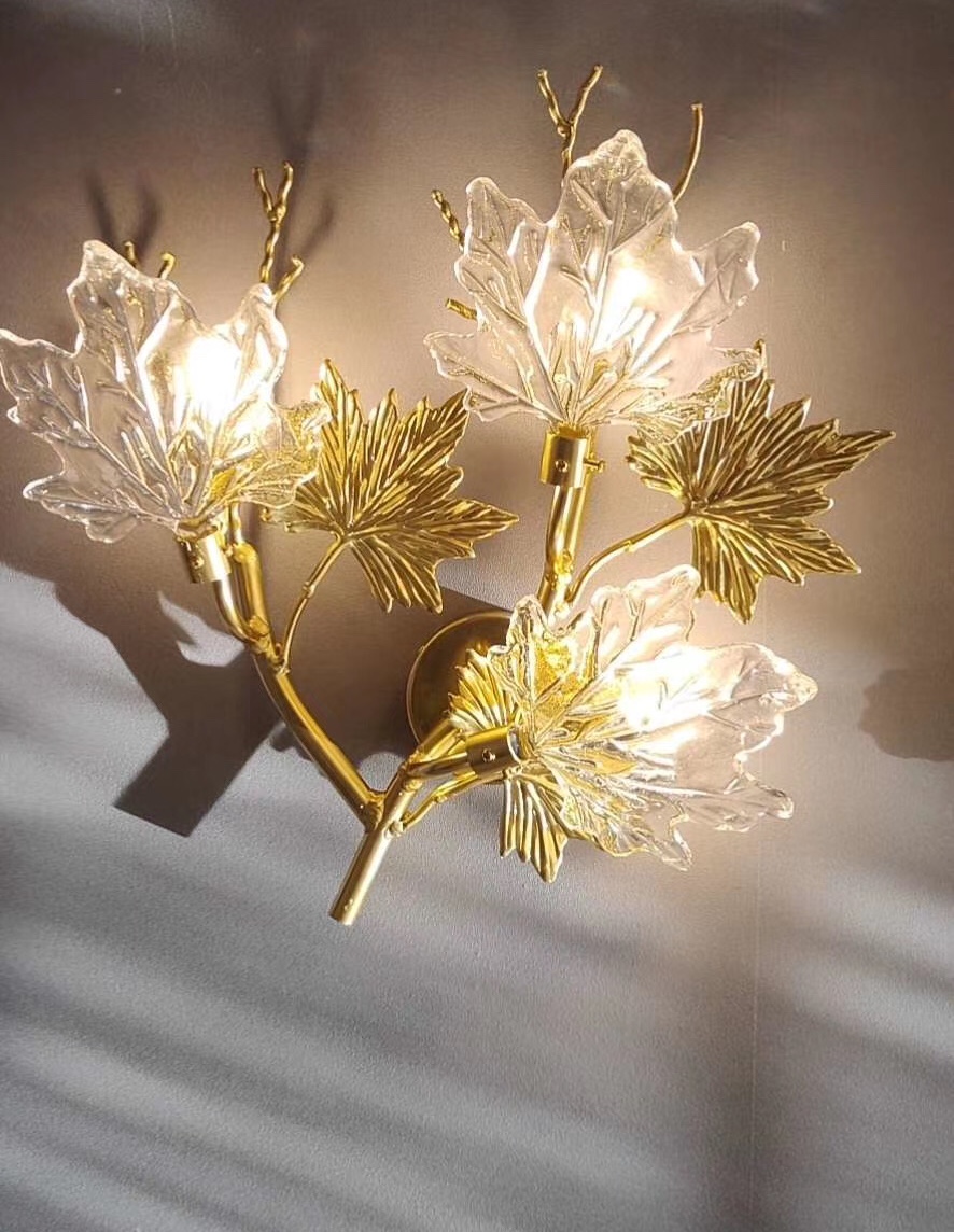Decorative lighting with light luxury ironwork crystal wall lamps undefined