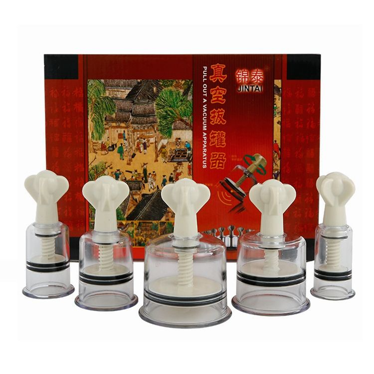 锦泰5罐手拧罐套装加厚防爆磁疗真空罐