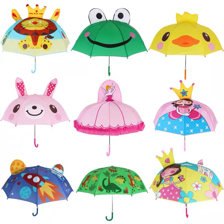 Modeling Umbrella Children's Umbrella Girl Toddler Round Boy Baby Child Primary School Princess Portable Creative Easy To Put Away Small Cute Mini Ear Umbrella