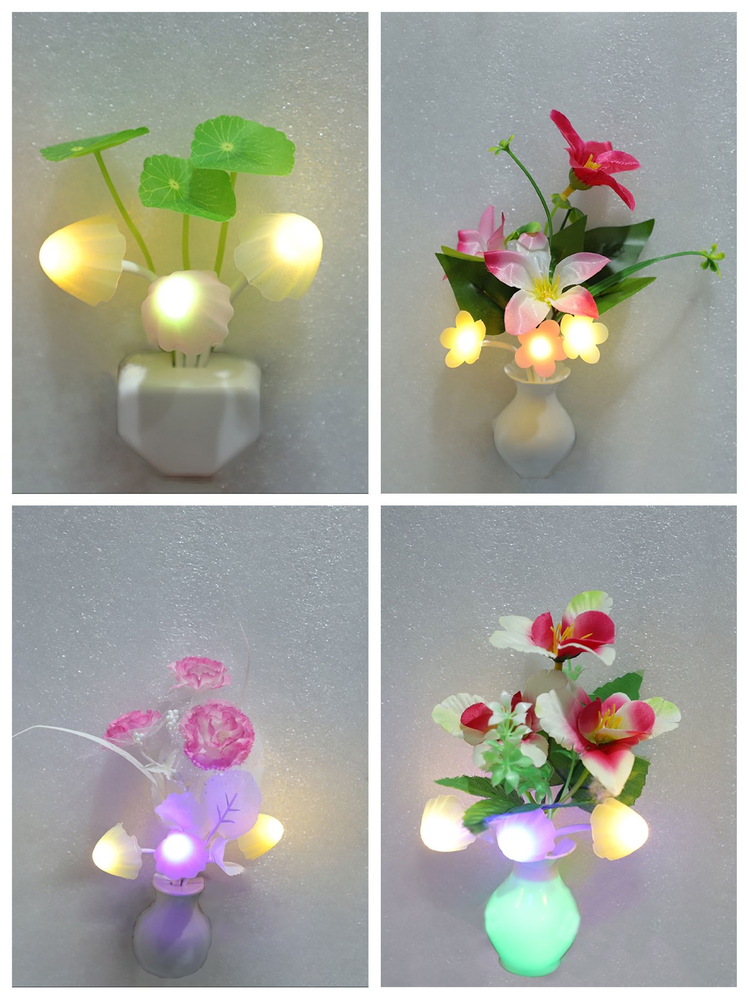 Light-controlled intelligent LED night light Mushroom bedroom night light energy saving plug-in atmosphere night light trade cross-border hot