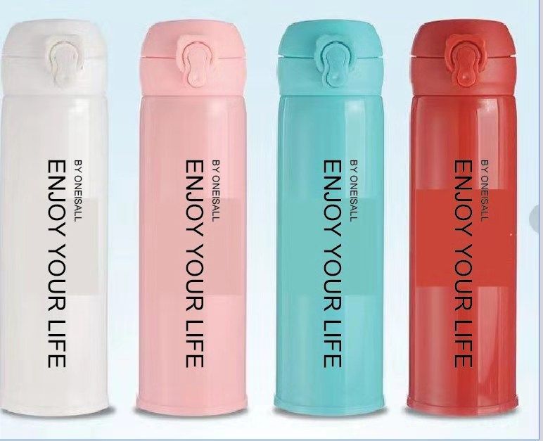 New fashionable and portable water cups for boys and girls, anti-drop glass cups with heat-insulating plastic shells, large quantity, and custom logos available Specification image