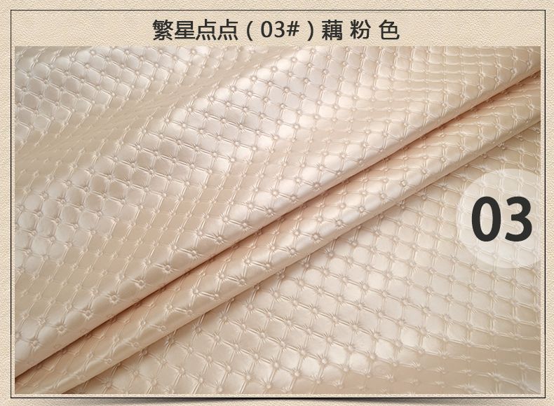 Artificial leather with small checkered pattern decorative leather 010 in stock detail image 3