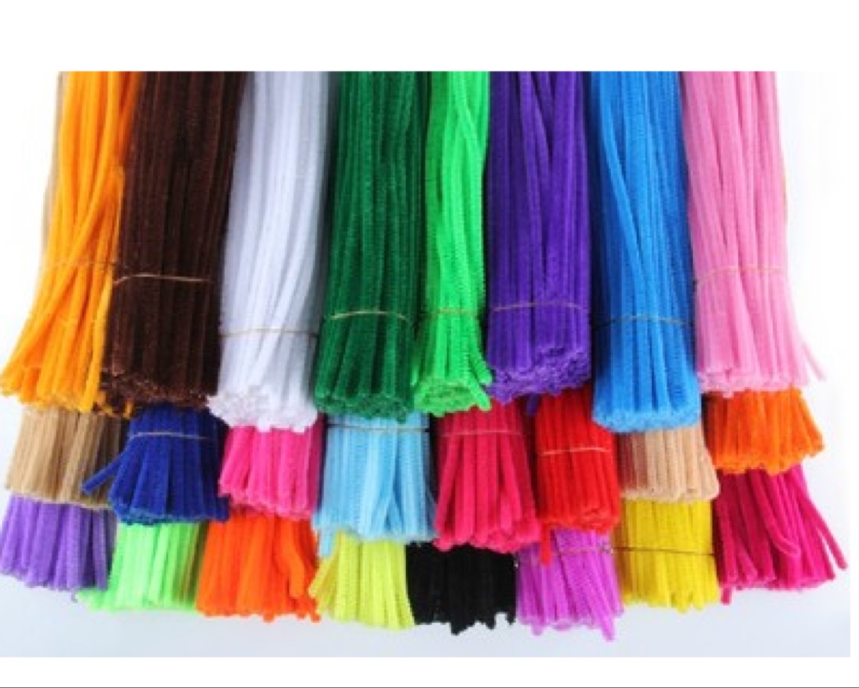 100根毛条单色 扭扭棒幼儿园手工制作材料