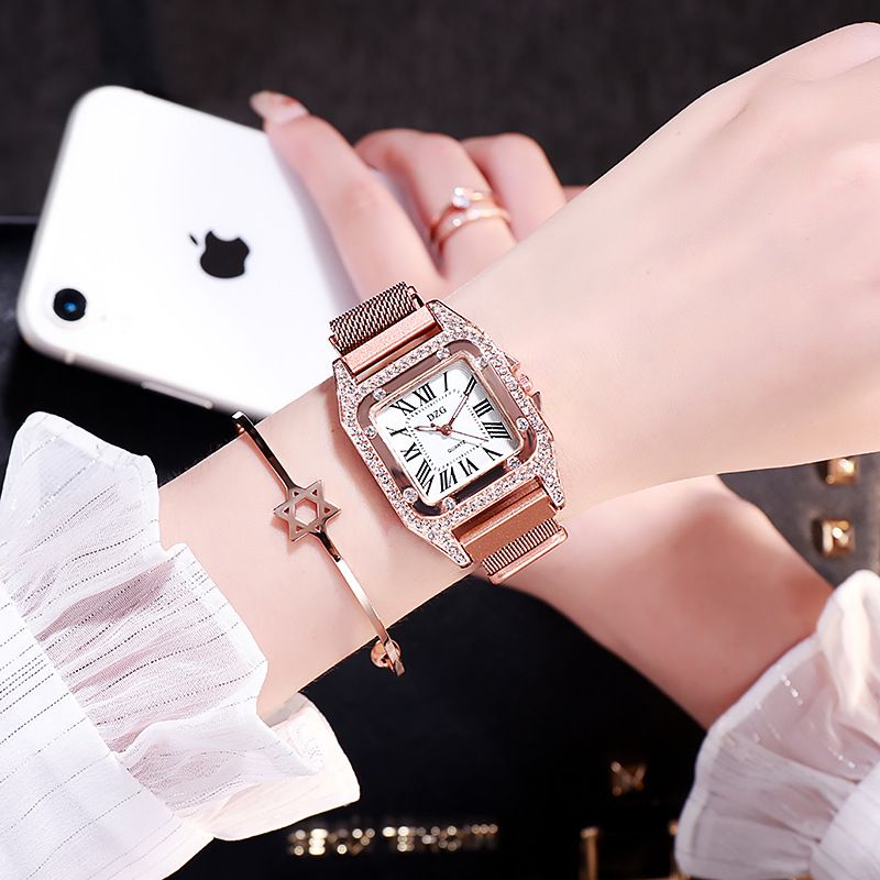Square diamond magnet lazy watch detail image 4