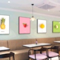 Restaurant decorative paintings, dining room table background wall paintings, modern and simple living room wall paintings, dining room fruit wall paintings undefined