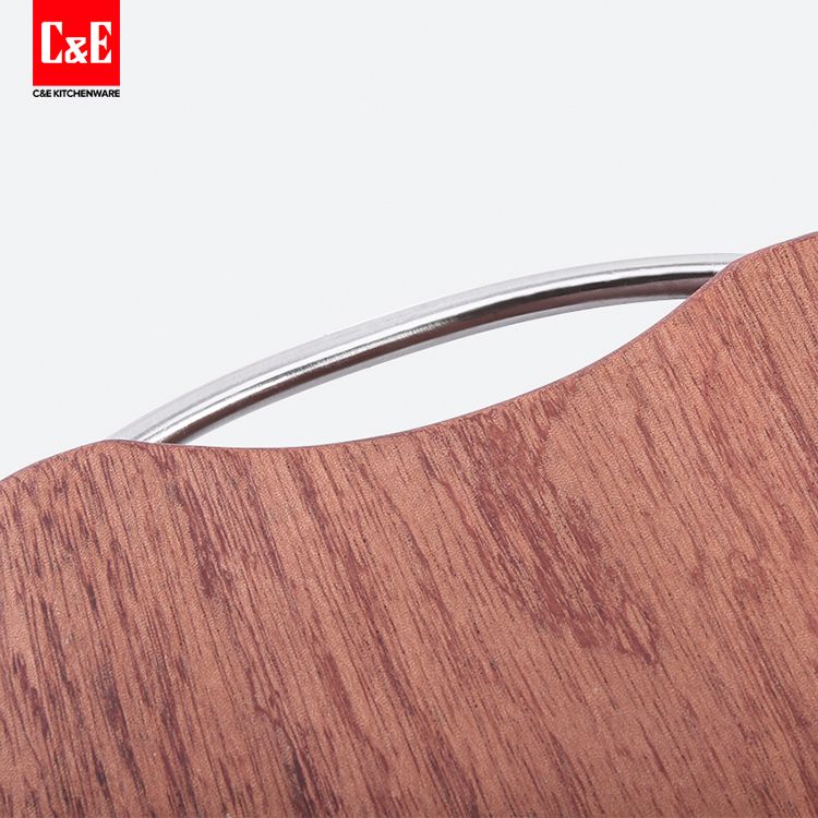 C&E创艺厨具新品沙比利乌檀木圆形菜板家用防腐防霉菜板圆形产品图