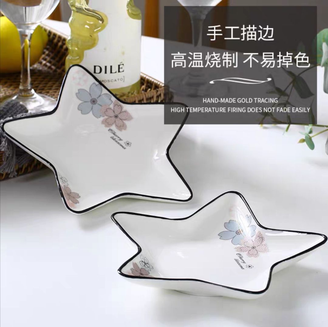 Youzun ceramic bowls, plates and tableware pieces can be freely combined with water, wood and clear flowers Item Picture