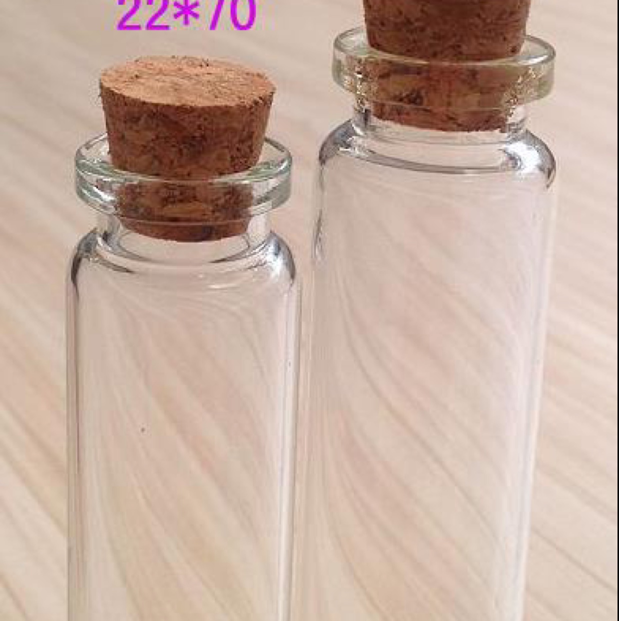 22*70玻璃瓶木塞装饰瓶 DIY手工