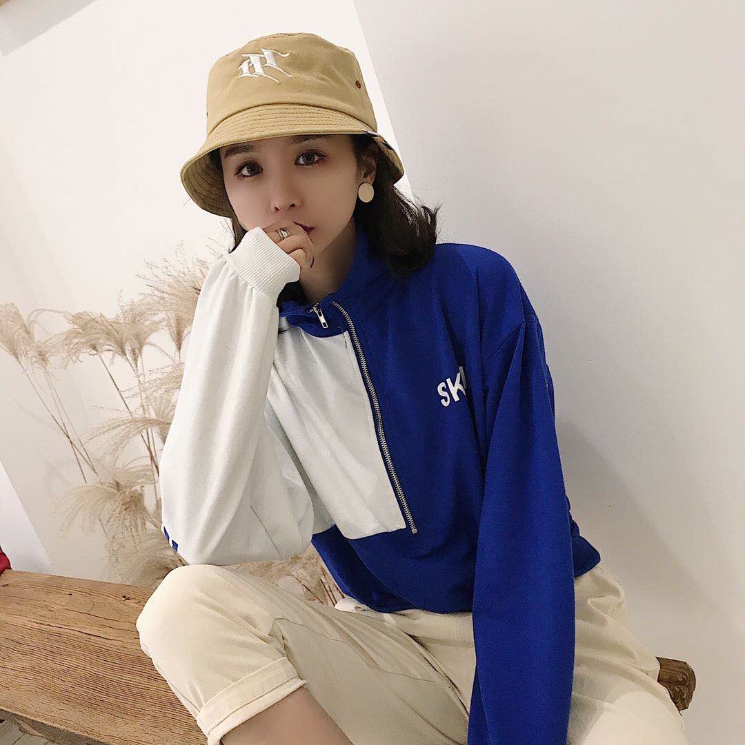 渔夫帽女秋冬可爱日系遮脸韩版百搭ins风字母遮阳盆帽子网红男