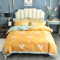 Korean-style trendy bow bedding, Korean-style fresh and clean 4-piece set, a bestseller at street stalls for foreign trade details Picture