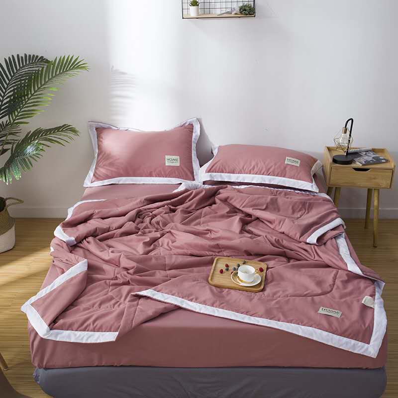 New solid-color woven summer quilt details Picture