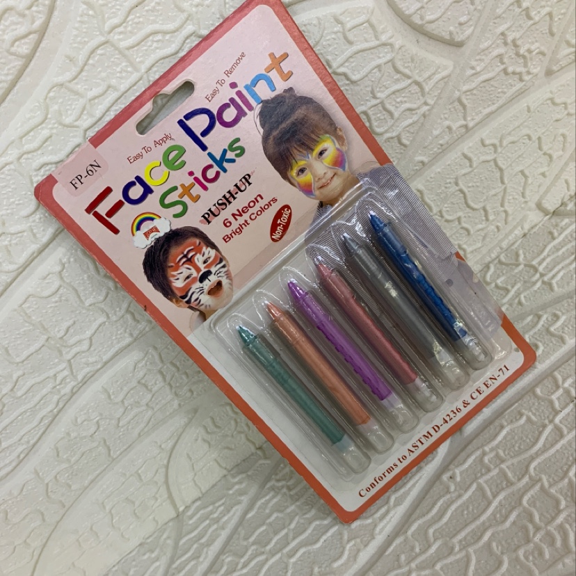 6 color pearl face color, Halloween face color, body paint, face makeup