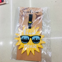 PVC luggage tag custom creative cartoon card set custom silicone soft plastic luggage tag custom LOGO TWO-DIMENSIONAL code summer beach