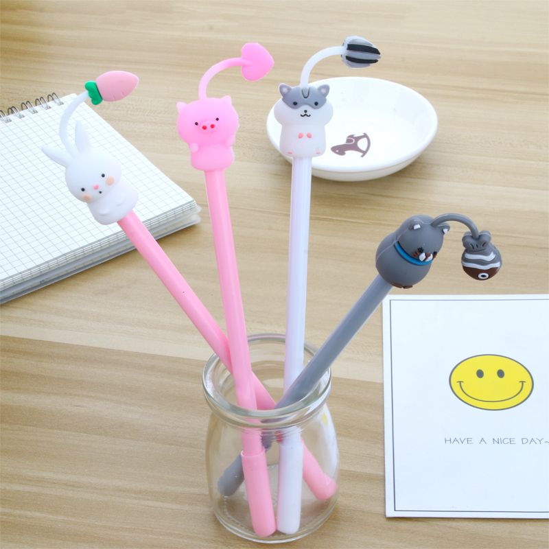 Creative cartoon cute pet park Antennae neuter pen small fresh and cute student exam pen signature pen