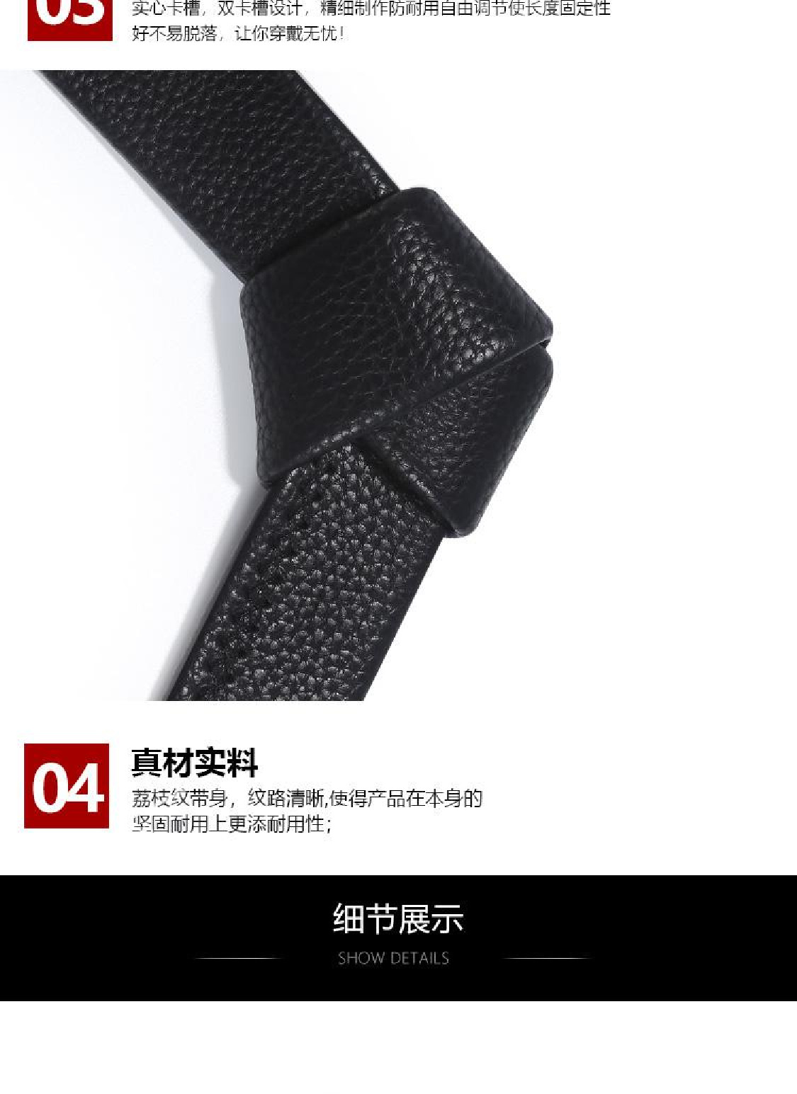 Wholesale of men's best-selling and versatile leather alloy automatic buckle casual belts for young people detail image 6