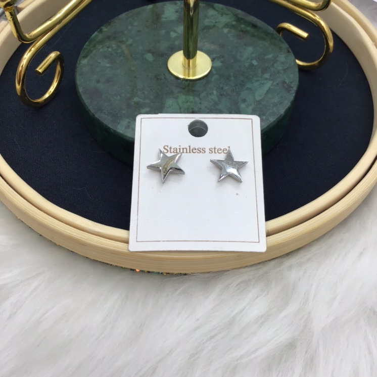 New Five-Pointed Star Stud Stainless Steel European And American Popular Gallman 4860