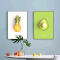 Restaurant decorative paintings, dining room table background wall paintings, modern and simple living room wall paintings, dining room fruit wall paintings details Picture