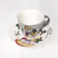 The reflection of the teacup shines brightly undefined
