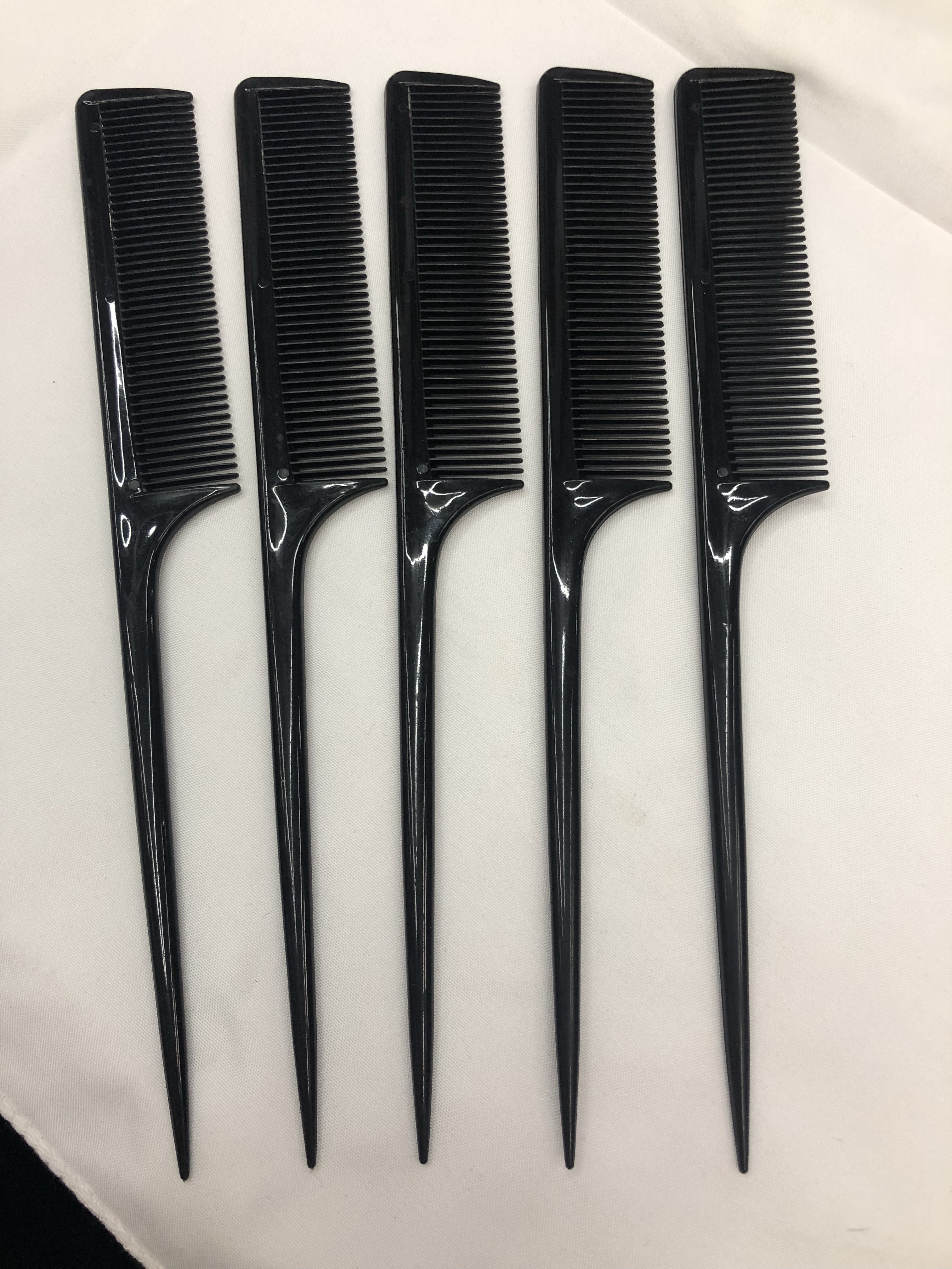 厂家直销701黑色 黑色加厚塑料尖尾梳子 挑梳 分发梳子 淘宝小赠品细节图