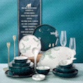 Jade Color Nordic-style Ceramic Craft Set Binyao 238 details Picture