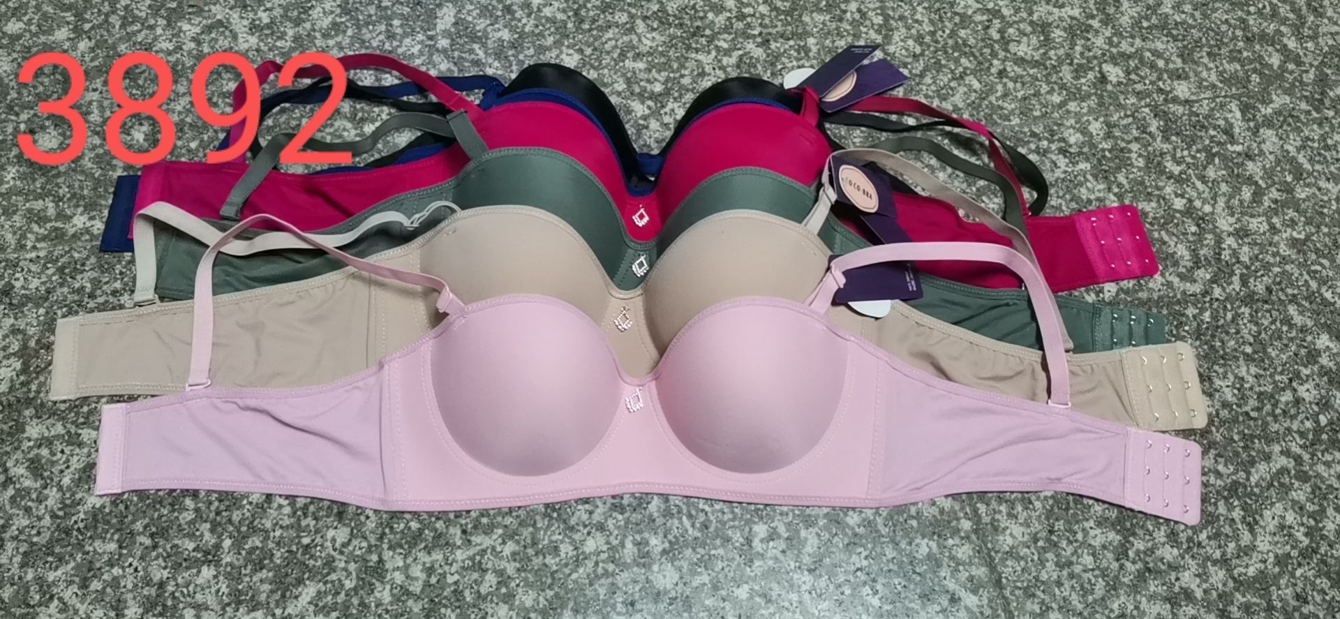 Ordinary two-in-one cup three-breasted bra 3892