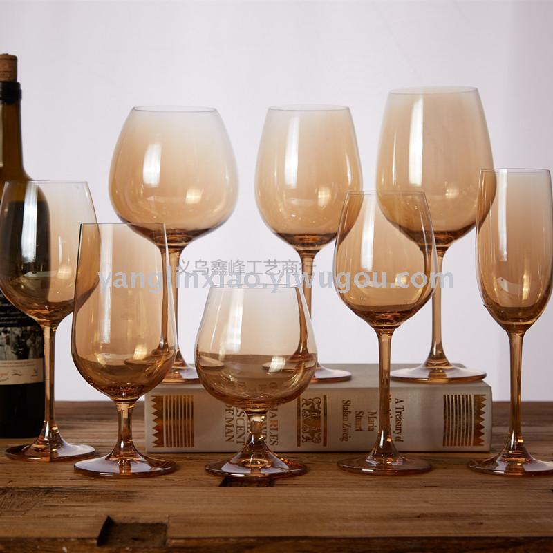 Lead-free glass crystal cup craft ornaments, crystal cups, goblets, red wine glasses, champagne glasses, white magnolia glass cups details Picture