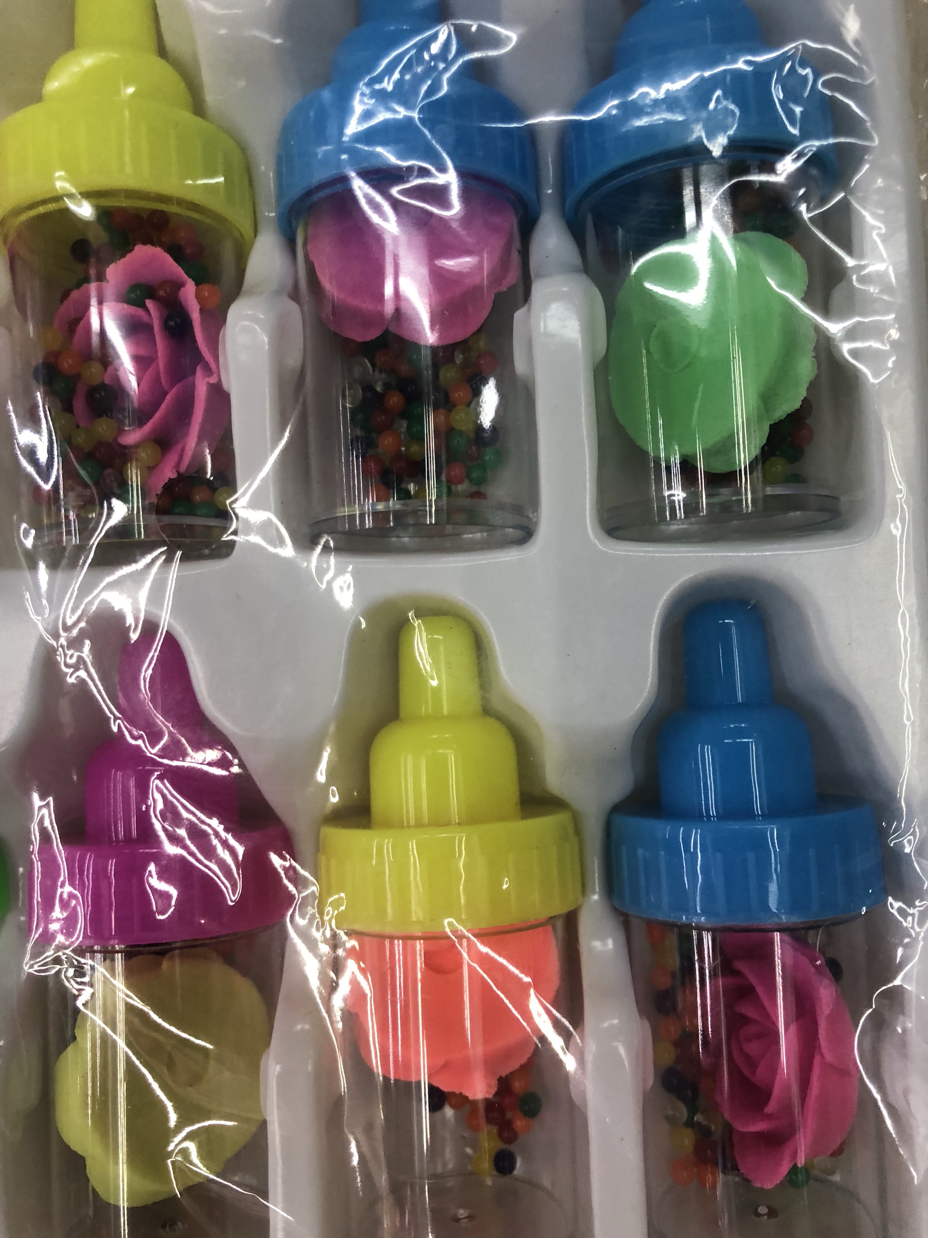 膨胀奶瓶珠子加玫瑰花细节图